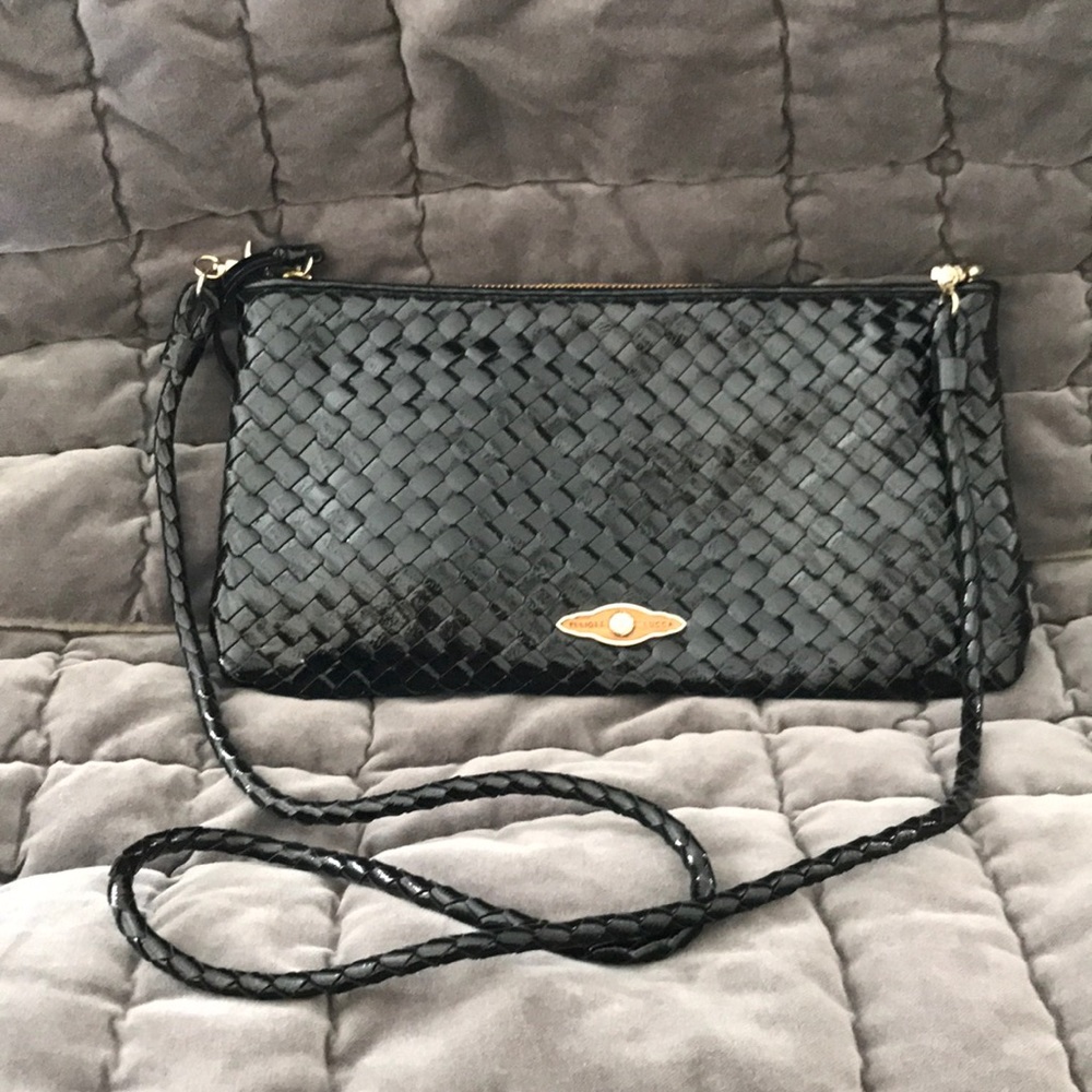 Elliott Luca Patent Leather Clutch Crossbody EUC
